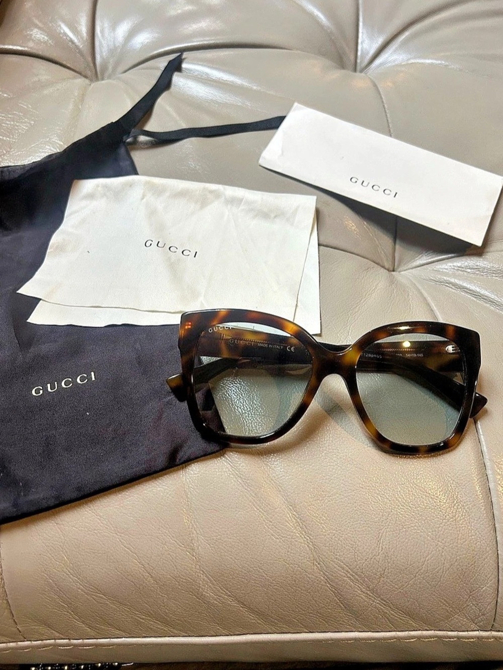 Gucci GG0459S Tortoiseshell Sunglasses Brown & Black 54-19-145